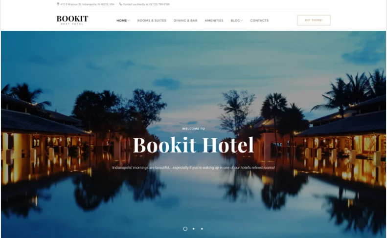 Bookit Small Hotel WordPress Theme