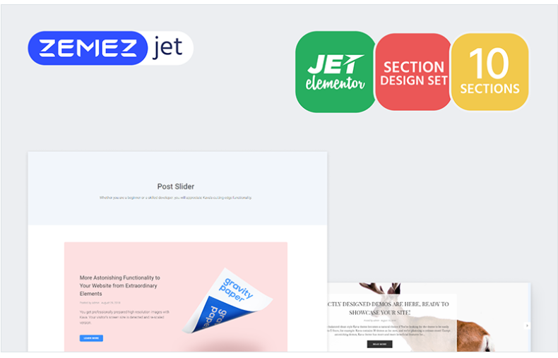 Blogster Posts Jet Sections Elementor Template