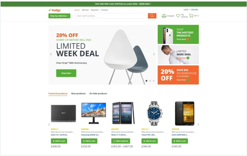 Gadgy Wholesale Store WooCommerce Theme