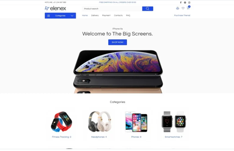 Elenex Gadgets ECommerce Classic Elementor WooCommerce Theme