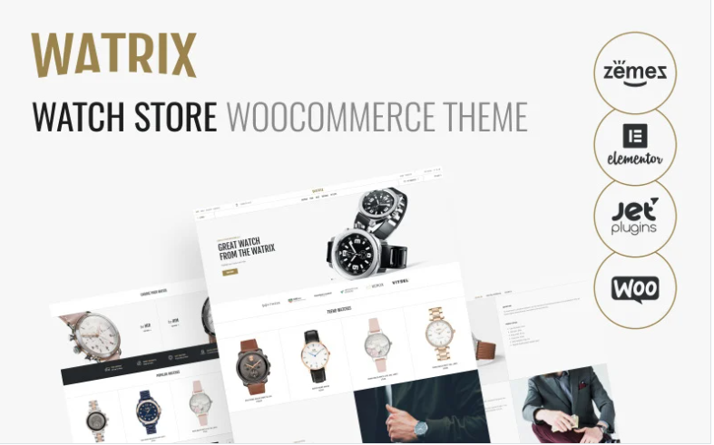 Watrix Watch Shop ECommerce Classic Elementor WooCommerce Theme