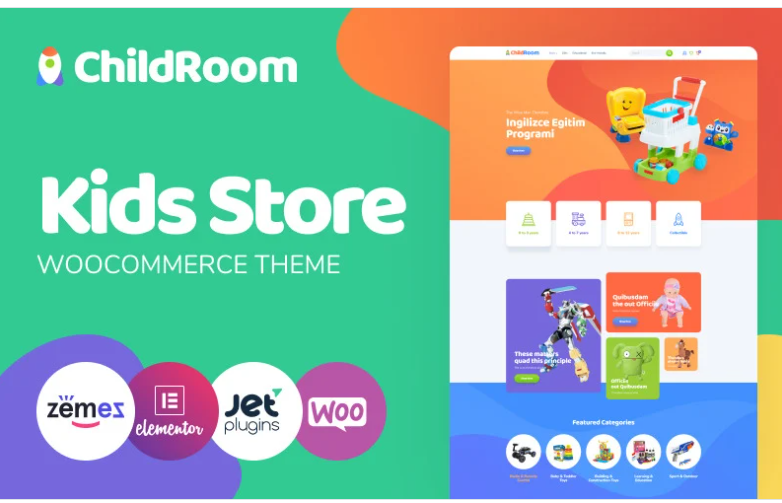 ChildRoom Toys store elementor WooCommerce Theme