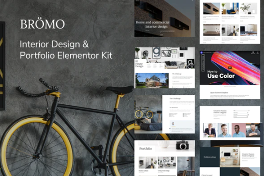 Bromo Interior Design Portfolio Template Kit