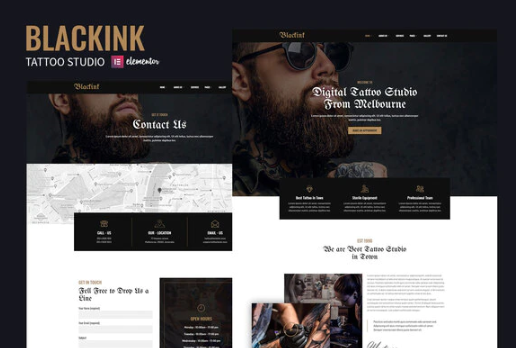 Blackink Tattoo Studio Elementor Template Kit