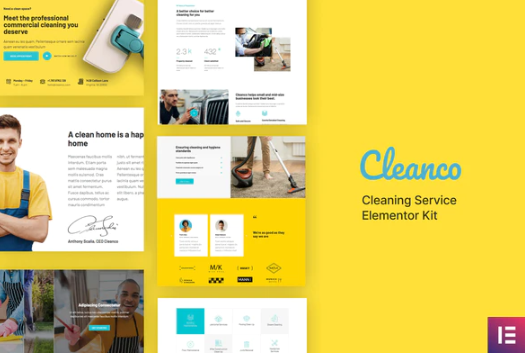 Cleanco Cleaning Service Company Template Kit