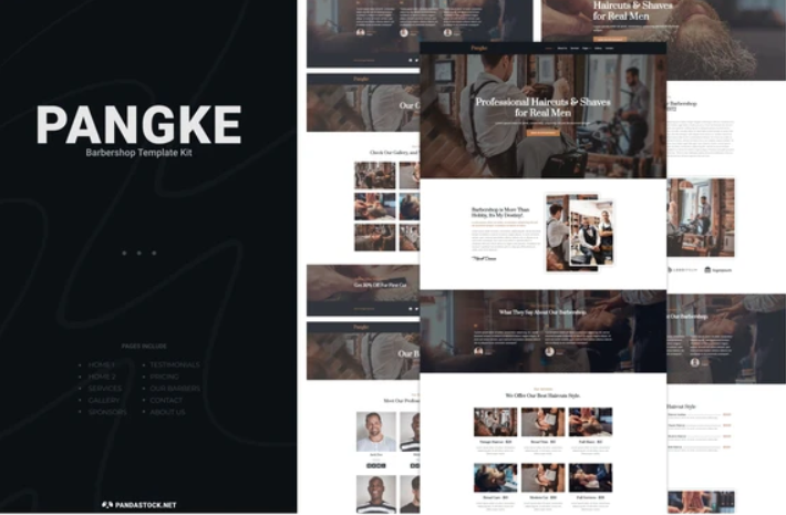 Pangke Barbershop Template Kit