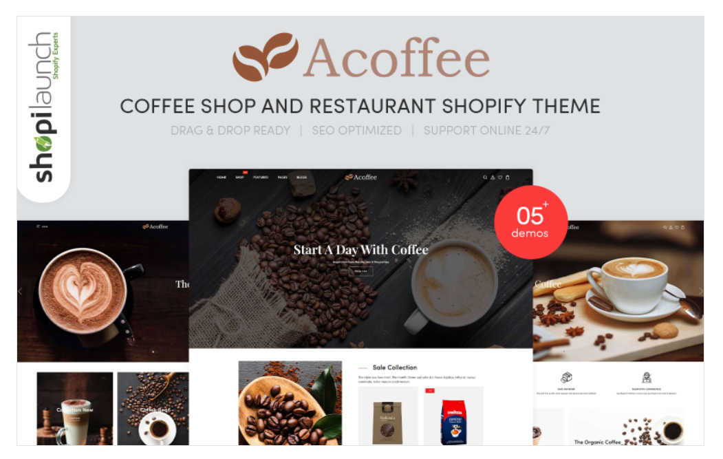 Acoffee Coffee Shop And Restaurant Shopify Theme