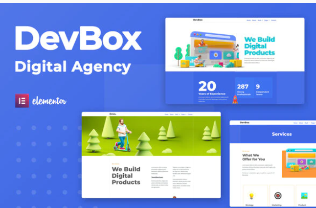 DevBox — Creative Digital Agency Elementor Template Kit