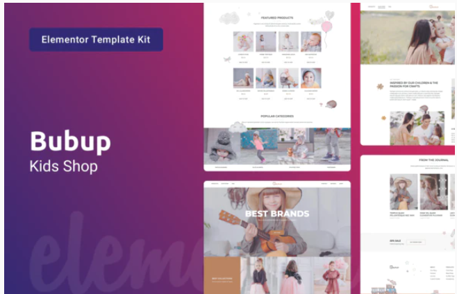 Bubup — Kids Store Baby Shop Elementor Template Kit