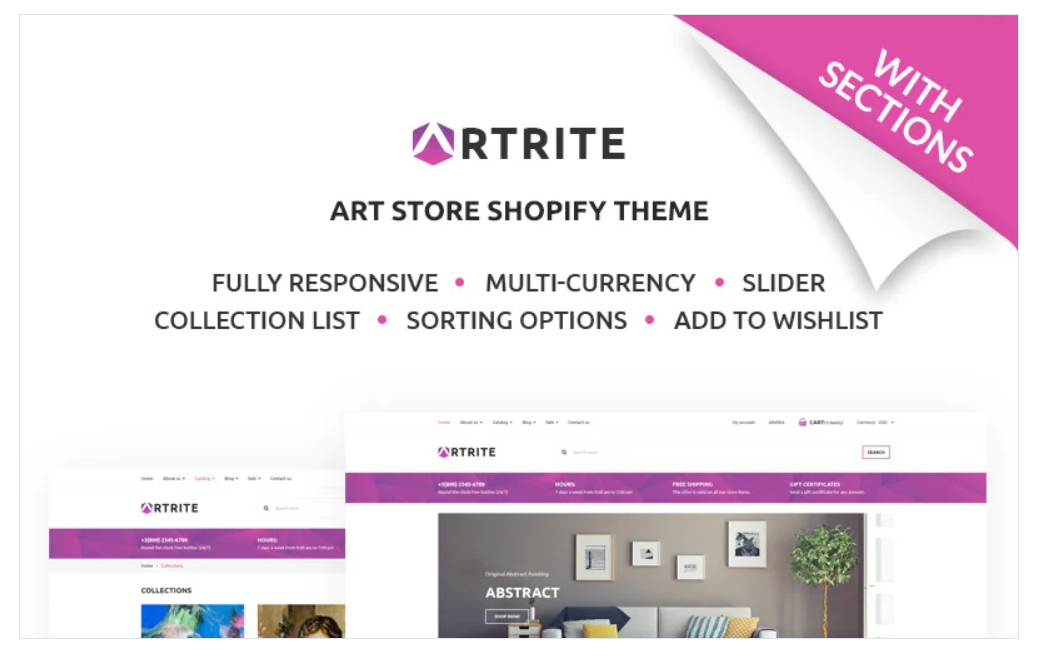 Artrite Marvellous Art Paintings Online Store Shopify Theme