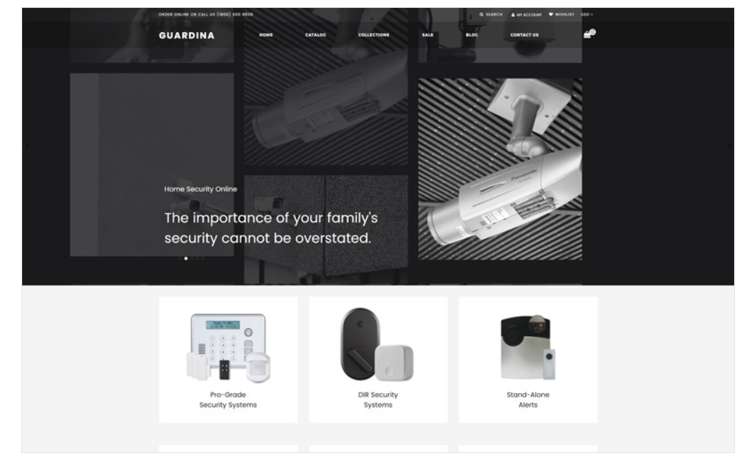 Guardina Security eCcommerce Modern Shopify Theme