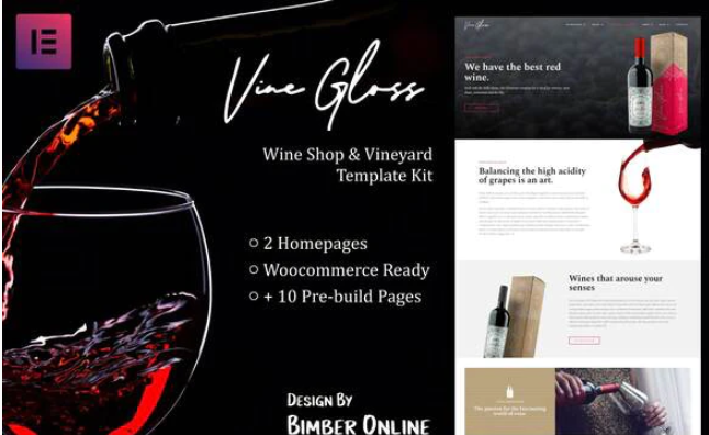 Vine Gloss Wine Shop Vineyard Template Kit