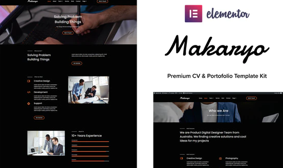 Makaryo CV Portofolio Elementor Kit