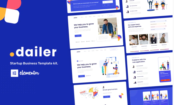 Dailer Startup Elementor Template Kit