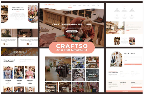 Craftso Crafting Elementor Template Kit