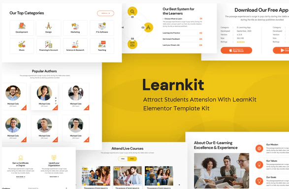 LearnKit e Learning Elementor Template Kit