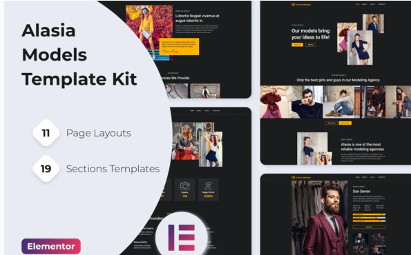 Alasia — Model Agency Elementor Template Kit