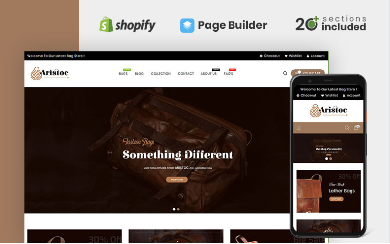 Aristoc Bags Fashion Store Shopify Theme