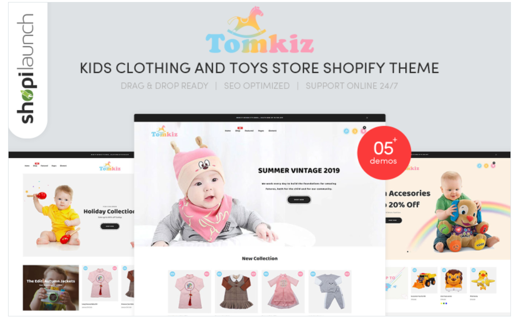 Tomkiz Kids Clothing Toys Store Shopify Theme