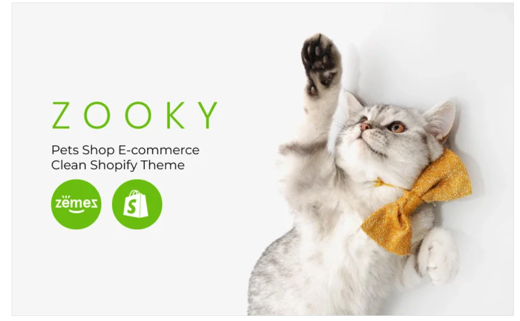 Zooky Pets Shop E commerce Clean Shopify Theme