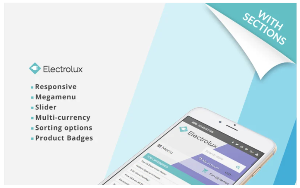 Electrolux Electronics Store Responsive Shopify Theme