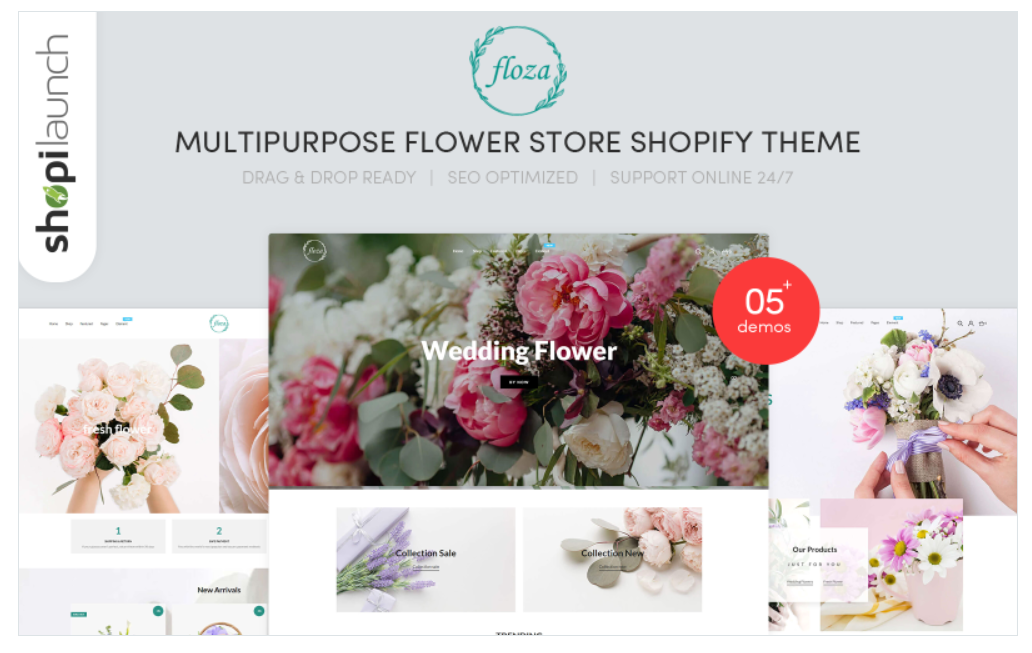 Floza MultiPurpose Flower Store Shopify Theme