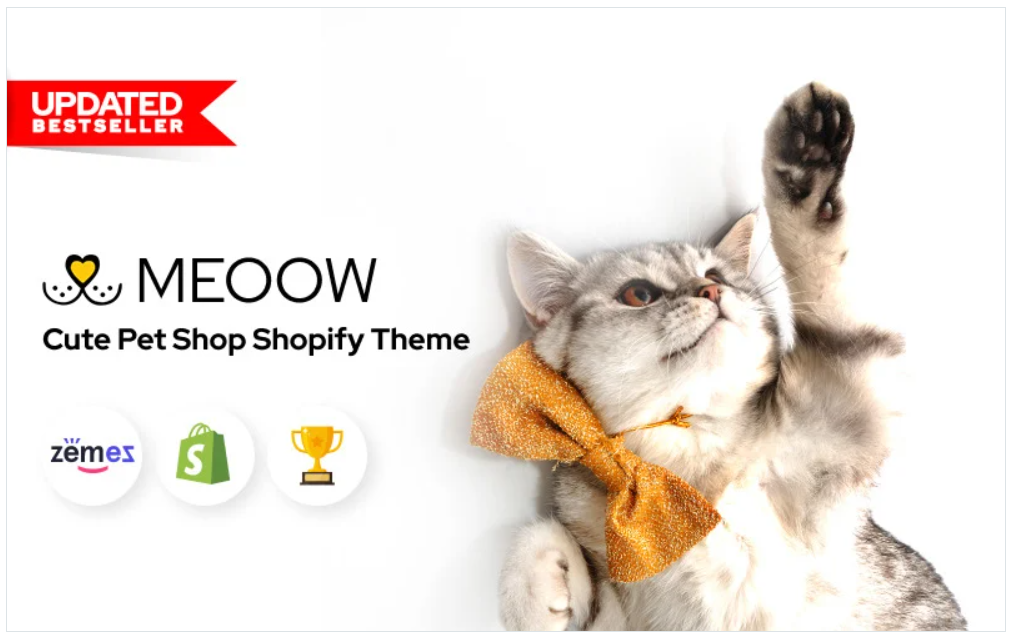 Meoow Cute Pet Shop Shopify Theme