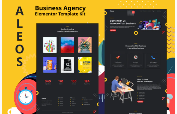 Aleos Business Agency Elementor Template Kit