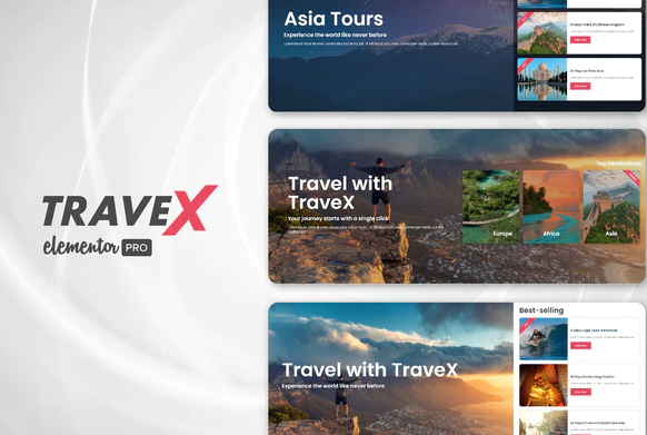 TraveX Travel Tour Agency Template Kit