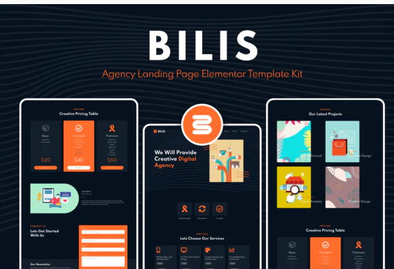 Bilis Agency Landing Page Elementor Block Kit