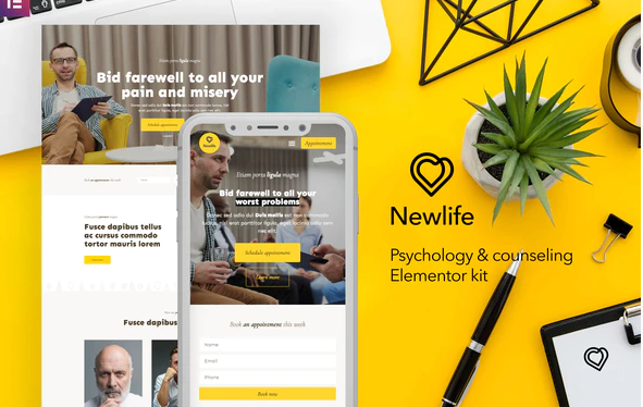 Newlife – Psychology Counseling Elementor Template Kit