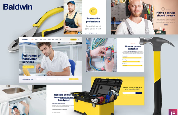 Baldwin Handyman Repair Services Elementor Template Kit