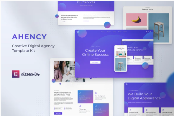 AHENCY Creative Digital Agency Elementor Template Kit