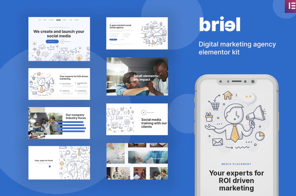 Briel Digital Marketing Agency Elementor Template Kit