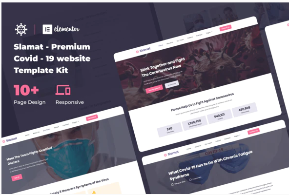 Slamat Pandemic Awareness Elementor Template Kit