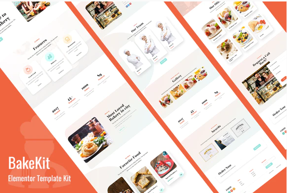 Bakekit Food and Cake Elementor Template