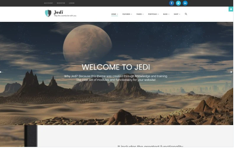 Jedi Multifunctional Joomla Template