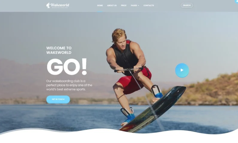 Wakeworld Surfing Multipage Joomla Template