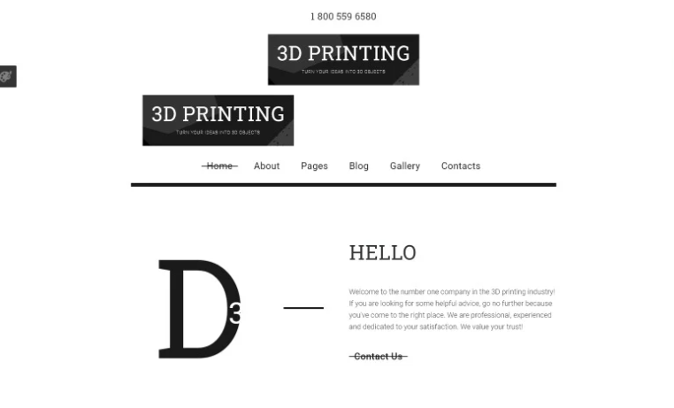 3D Printing Joomla Template