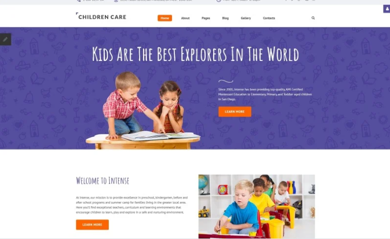 Children Care Responsive Joomla Template