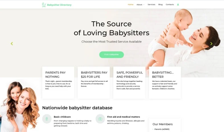 Babysitter Directory Babysitter Ready to Use Clean Joomla Template