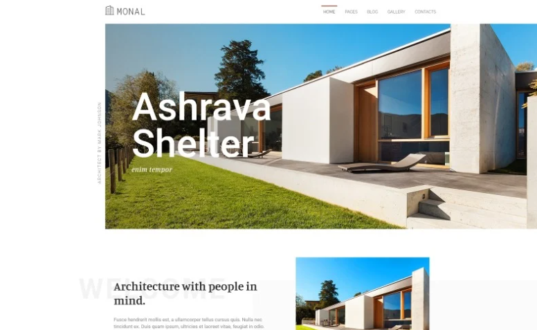 Monal Architect Multipage Clean Joomla Template