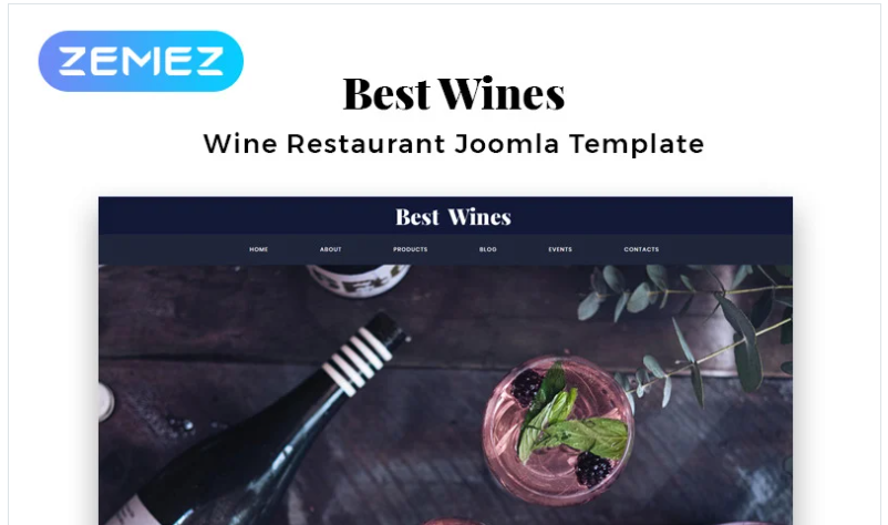 Best Wines Wine Multipage Elegant Joomla Template