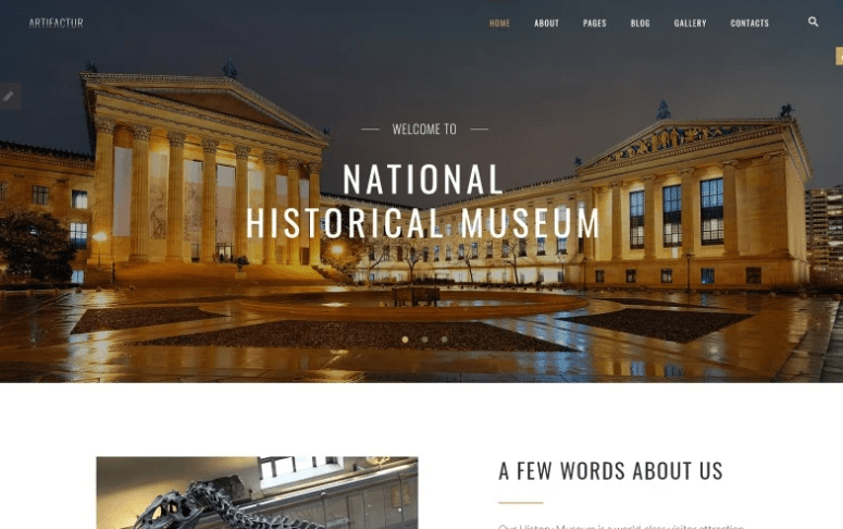 Artifactur Museum Joomla Template