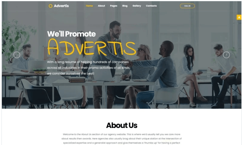 Advertis Advertising Agency Clean Responsive Joomla Template