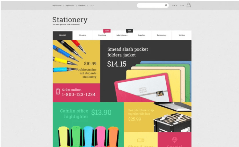 Stationery Store Magento Theme