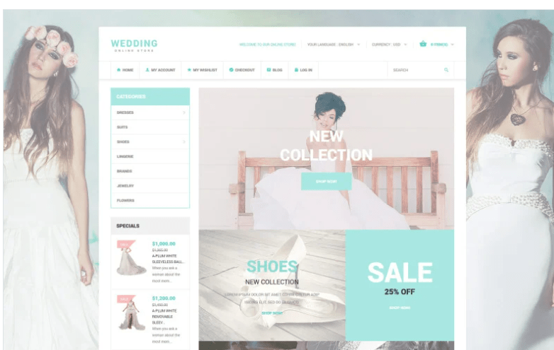 Wedding Style Magento Theme