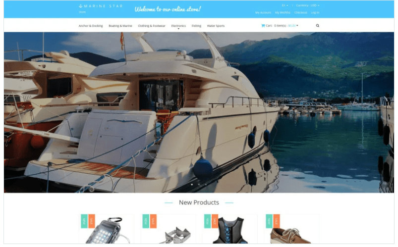 Yachting Responsive Magento Theme