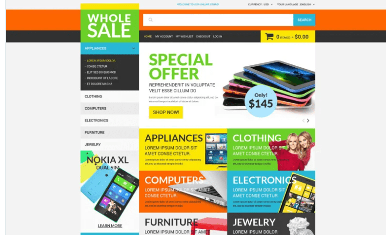 Wholesale Store Magento Theme