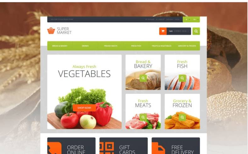 Supermarket Template Magento Theme